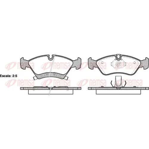 Sada brzdových platničiek kotúčovej brzdy REMSA 1214.02