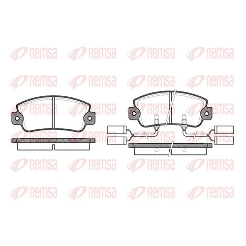 Sada brzdových platničiek kotúčovej brzdy REMSA 0025.22