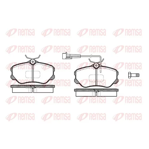 Sada brzdových platničiek kotúčovej brzdy REMSA 0303.02