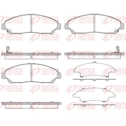 Sada brzdových platničiek kotúčovej brzdy REMSA 1269.02