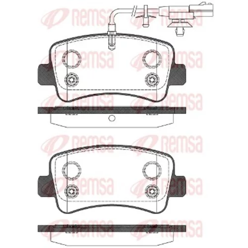 Sada brzdových platničiek kotúčovej brzdy REMSA 1439.11