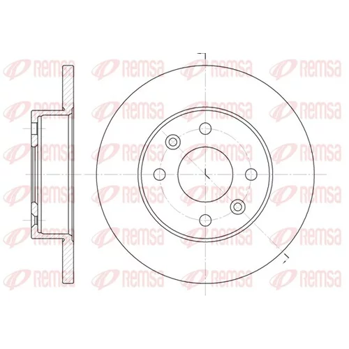 Brzdový kotúč REMSA 6077.00