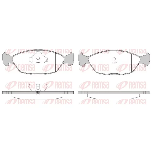 Sada brzdových platničiek kotúčovej brzdy REMSA 0644.00