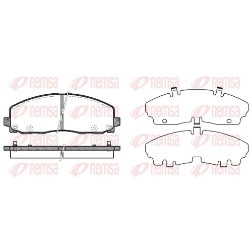 Sada brzdových platničiek kotúčovej brzdy REMSA 1484.04