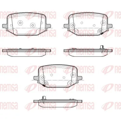 Sada brzdových platničiek kotúčovej brzdy REMSA 1933.02
