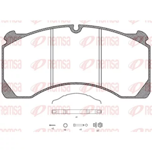Sada brzdových platničiek kotúčovej brzdy REMSA JCA 847.80