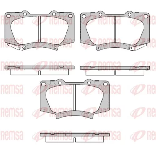 Sada brzdových platničiek kotúčovej brzdy REMSA 0988.22