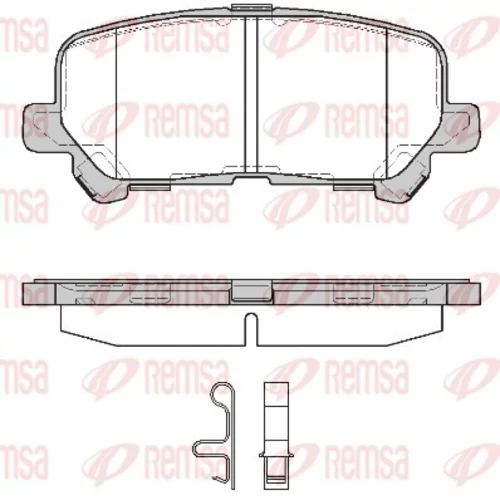 Sada brzdových platničiek kotúčovej brzdy REMSA 1270.02