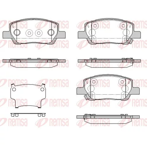 Sada brzdových platničiek kotúčovej brzdy REMSA 1974.02