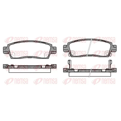 Sada brzdových platničiek kotúčovej brzdy REMSA 0838.02