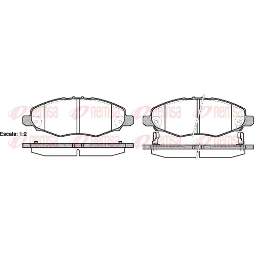 Sada brzdových platničiek kotúčovej brzdy REMSA 1235.02