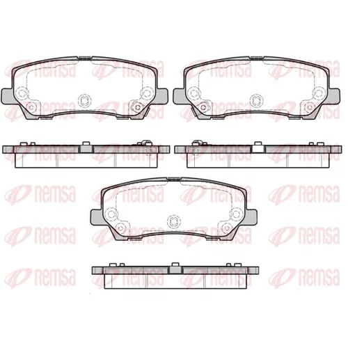 Sada brzdových platničiek kotúčovej brzdy REMSA 1621.15