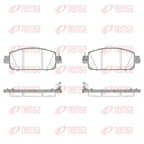 Sada brzdových platničiek kotúčovej brzdy REMSA 1930.04