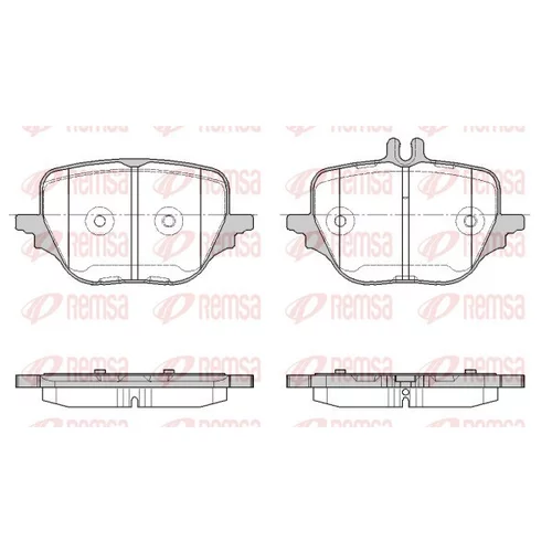 Sada brzdových platničiek kotúčovej brzdy REMSA 1966.00
