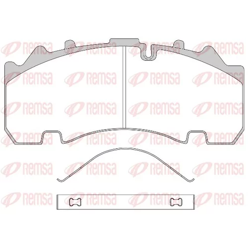 Sada brzdových platničiek kotúčovej brzdy REMSA JCA 1554.00
