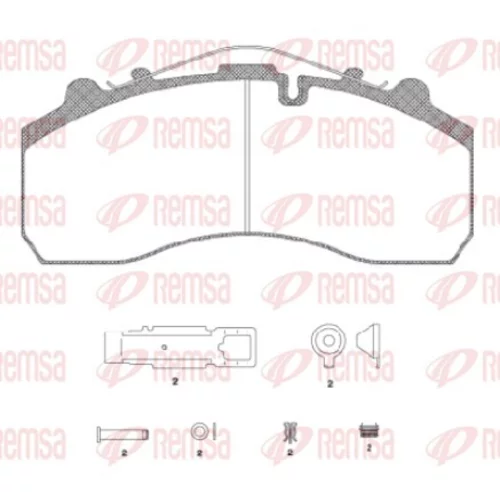 Sada brzdových platničiek kotúčovej brzdy REMSA JCA 637.20
