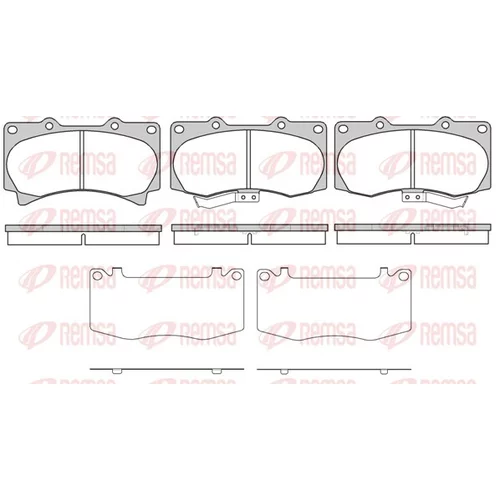 Sada brzdových platničiek kotúčovej brzdy REMSA 1220.02