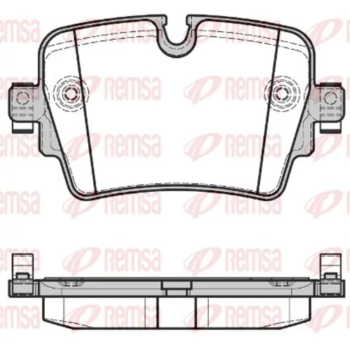 Sada brzdových platničiek kotúčovej brzdy REMSA 1614.08