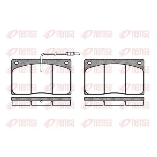 Sada brzdových platničiek kotúčovej brzdy REMSA 0044.02