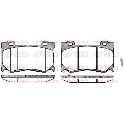 Sada brzdových platničiek kotúčovej brzdy REMSA 1372.01