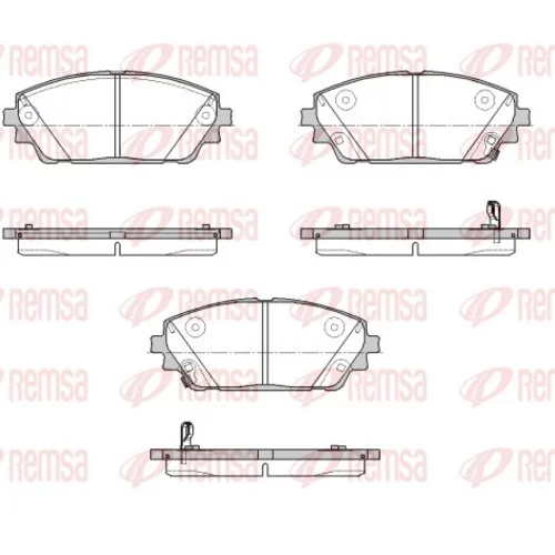 Sada brzdových platničiek kotúčovej brzdy REMSA 1900.02