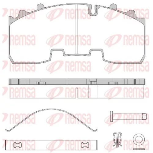 Sada brzdových platničiek kotúčovej brzdy REMSA JCA 1556.80