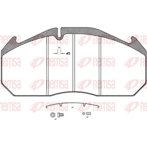 Sada brzdových platničiek kotúčovej brzdy REMSA JCA 506.31