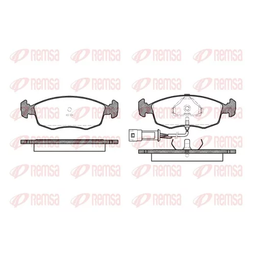 Sada brzdových platničiek kotúčovej brzdy REMSA 0172.02