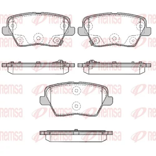 Sada brzdových platničiek kotúčovej brzdy REMSA 1784.02