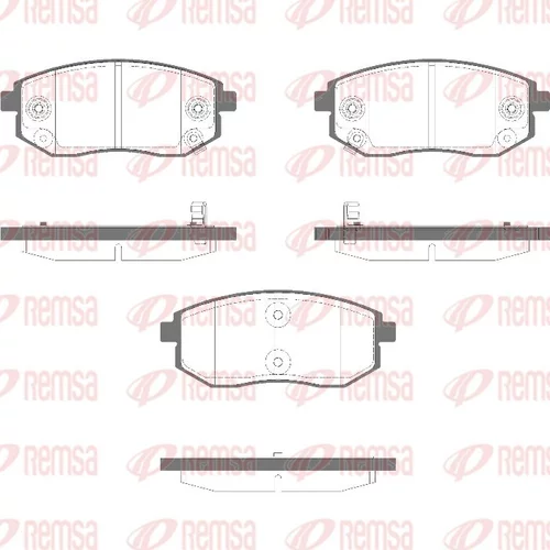 Sada brzdových platničiek kotúčovej brzdy REMSA 1981.02