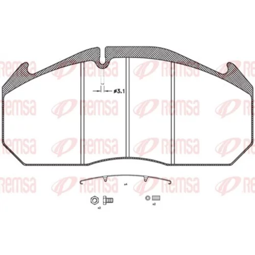 Sada brzdových platničiek kotúčovej brzdy REMSA JCA 506.30