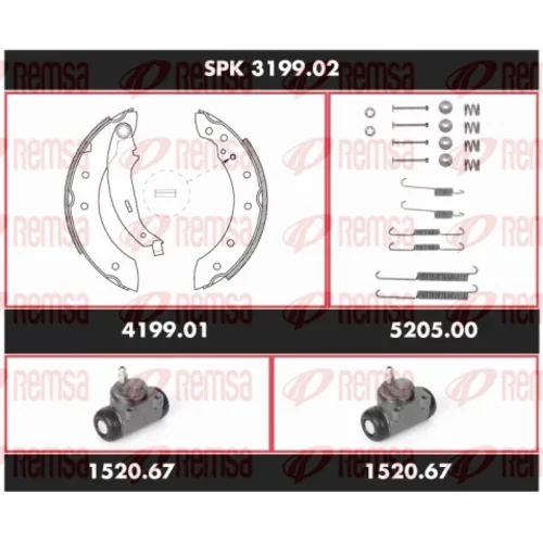Sada bŕzd, Bubnová brzda REMSA SPK 3199.02