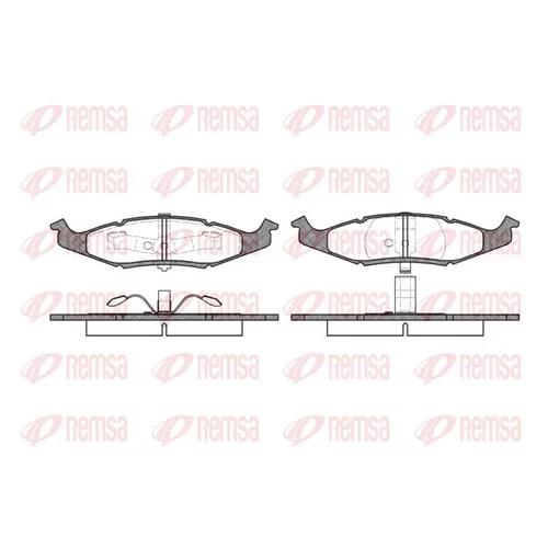 Sada brzdových platničiek kotúčovej brzdy REMSA 0477.00