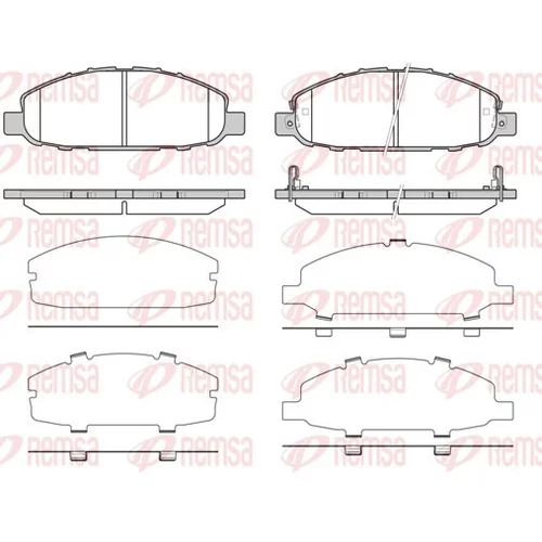 Sada brzdových platničiek kotúčovej brzdy REMSA 0997.02