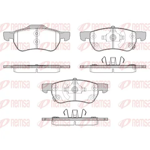 Sada brzdových platničiek kotúčovej brzdy REMSA 1693.12