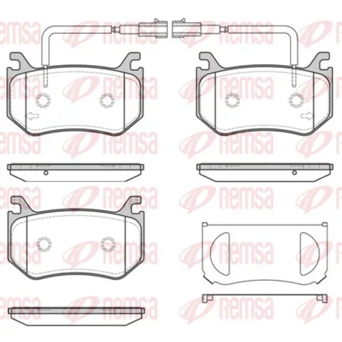 Sada brzdových platničiek kotúčovej brzdy REMSA 1715.02