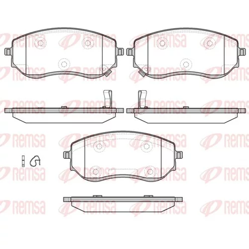 Sada brzdových platničiek kotúčovej brzdy REMSA 1801.02