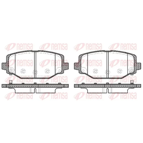 Sada brzdových platničiek kotúčovej brzdy REMSA 1483.04