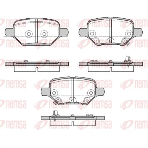 Sada brzdových platničiek kotúčovej brzdy REMSA 1810.02