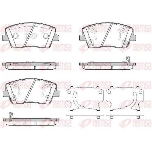 Sada brzdových platničiek kotúčovej brzdy REMSA 1811.02