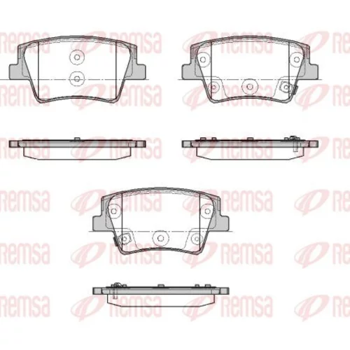 Sada brzdových platničiek kotúčovej brzdy REMSA 1935.02