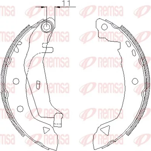 Brzdové čeľuste REMSA 4182.02