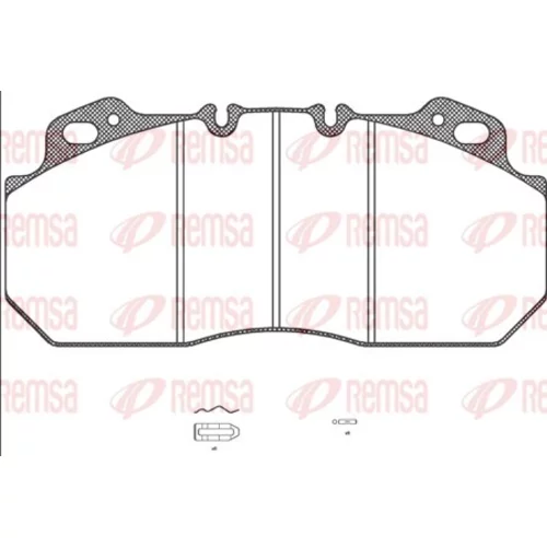 Sada brzdových platničiek kotúčovej brzdy REMSA JCA 622.00