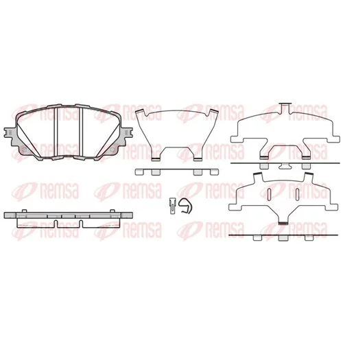 Sada brzdových platničiek kotúčovej brzdy REMSA 1708.00