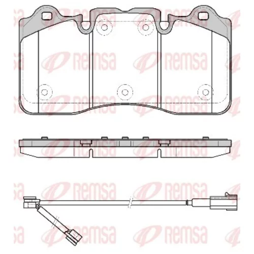 Sada brzdových platničiek kotúčovej brzdy REMSA 1798.00