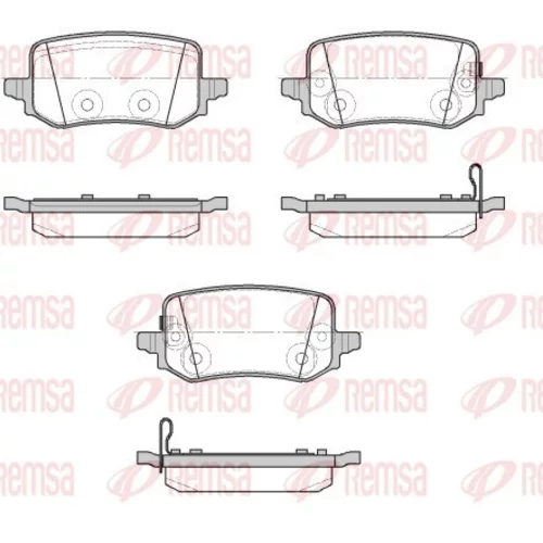 Sada brzdových platničiek kotúčovej brzdy REMSA 1958.02