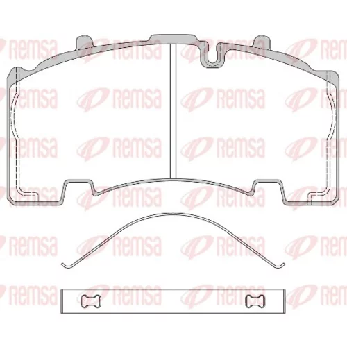 Sada brzdových platničiek kotúčovej brzdy REMSA JCA 1555.00