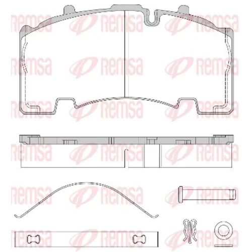 Sada brzdových platničiek kotúčovej brzdy REMSA JCA 1555.80