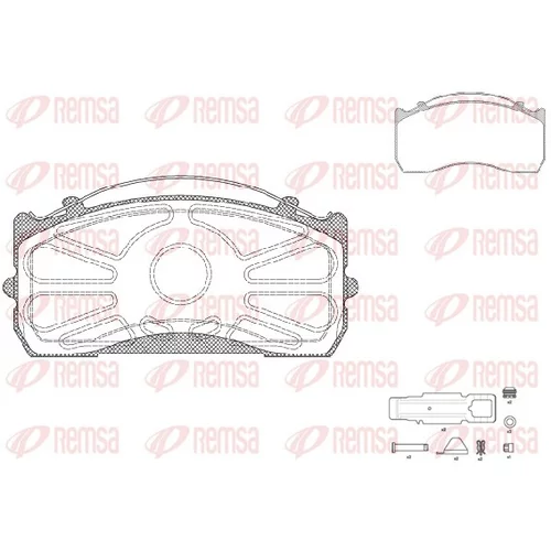 Sada brzdových platničiek kotúčovej brzdy REMSA JCA 815.80