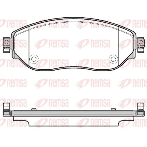 Sada brzdových platničiek kotúčovej brzdy REMSA 1617.08